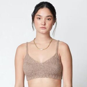 NEW Billie the Label Geri‎ Merino Wool blend Top, light brown, large